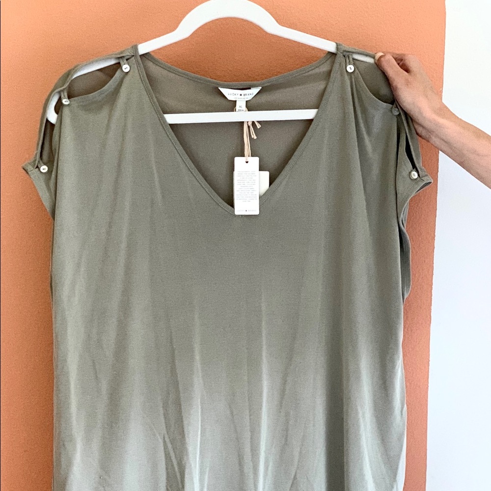 Lucky Brand Women’s Olive Green Blouse - Size XL